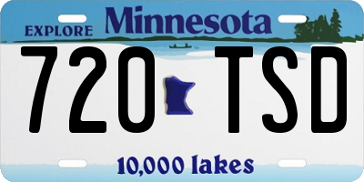 MN license plate 720TSD