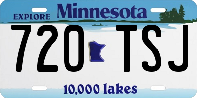 MN license plate 720TSJ