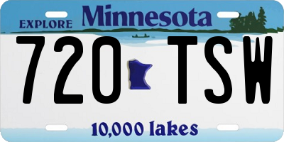 MN license plate 720TSW