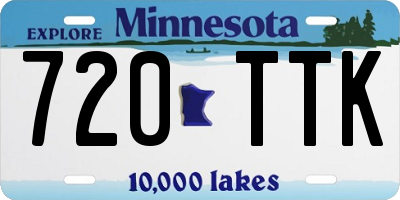 MN license plate 720TTK