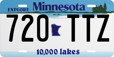 MN license plate 720TTZ