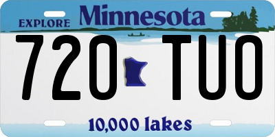 MN license plate 720TUO