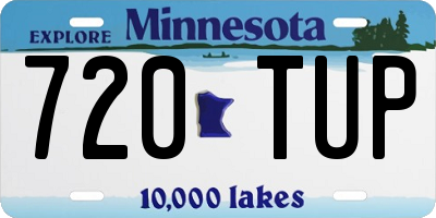 MN license plate 720TUP