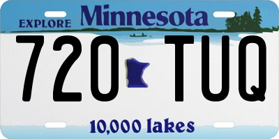 MN license plate 720TUQ