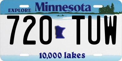 MN license plate 720TUW