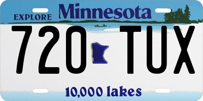 MN license plate 720TUX
