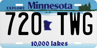 MN license plate 720TWG