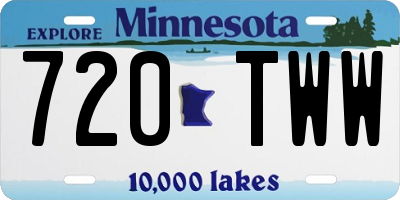 MN license plate 720TWW