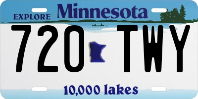 MN license plate 720TWY
