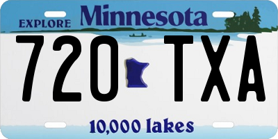 MN license plate 720TXA
