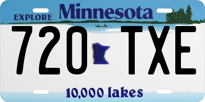 MN license plate 720TXE