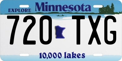 MN license plate 720TXG