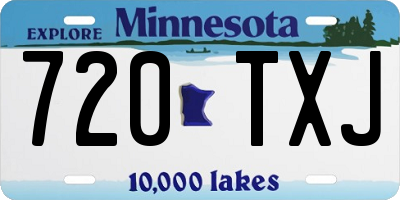 MN license plate 720TXJ