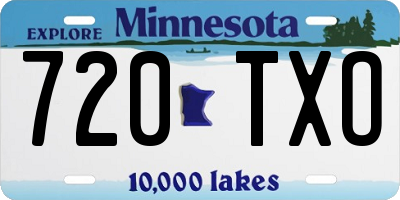 MN license plate 720TXO