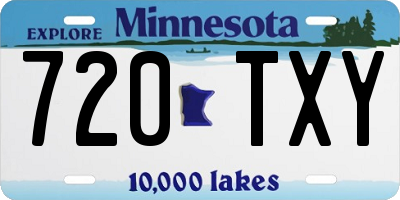 MN license plate 720TXY