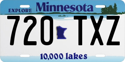 MN license plate 720TXZ