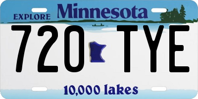 MN license plate 720TYE