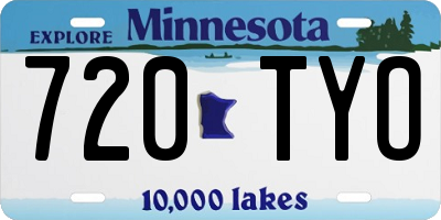 MN license plate 720TYO