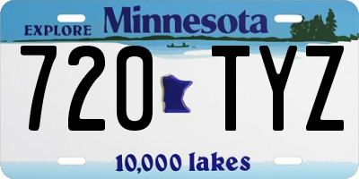 MN license plate 720TYZ