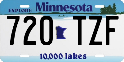 MN license plate 720TZF