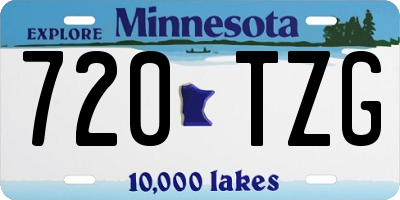 MN license plate 720TZG