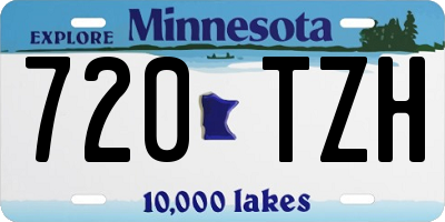 MN license plate 720TZH