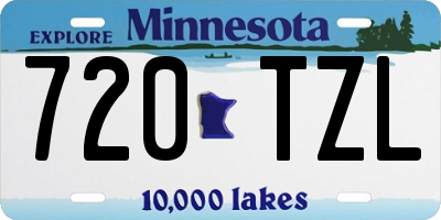 MN license plate 720TZL