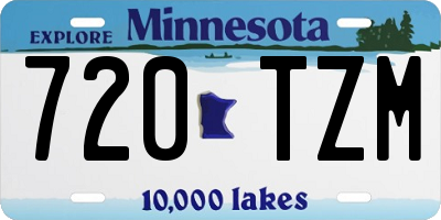 MN license plate 720TZM