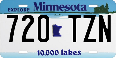 MN license plate 720TZN