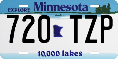 MN license plate 720TZP