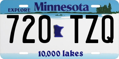MN license plate 720TZQ