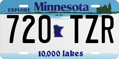 MN license plate 720TZR