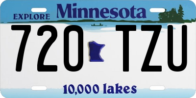 MN license plate 720TZU