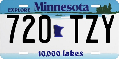 MN license plate 720TZY