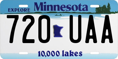 MN license plate 720UAA