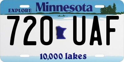 MN license plate 720UAF