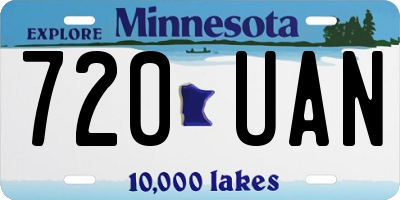 MN license plate 720UAN