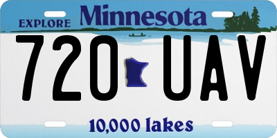 MN license plate 720UAV