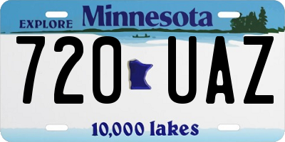 MN license plate 720UAZ