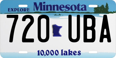 MN license plate 720UBA