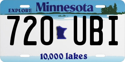 MN license plate 720UBI