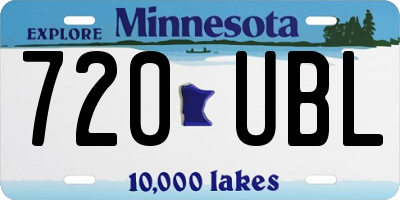 MN license plate 720UBL