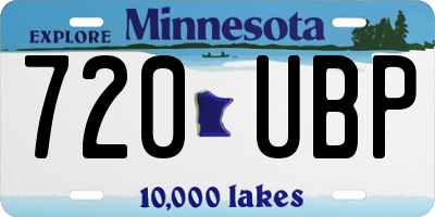 MN license plate 720UBP