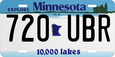 MN license plate 720UBR