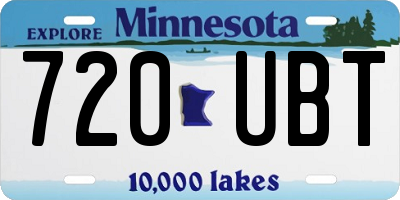 MN license plate 720UBT