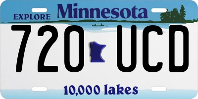 MN license plate 720UCD