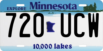 MN license plate 720UCW