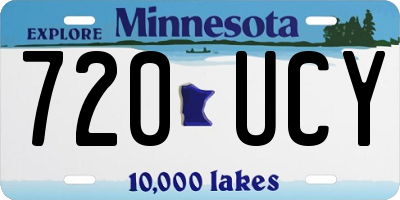 MN license plate 720UCY