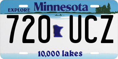 MN license plate 720UCZ