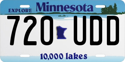 MN license plate 720UDD